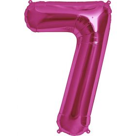 34 inch Northstar Magenta Number 7 Foil Balloon