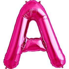 34 inch Kaleidoscope Magenta Letter A Foil Balloon