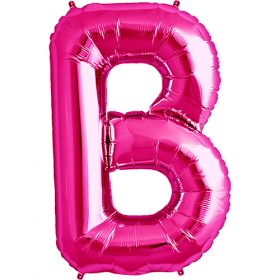 34 inch Kaleidoscope Magenta Letter B Foil Balloon