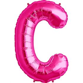 34 inch Northstar Magenta Letter C Foil Balloon