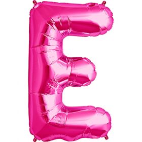 34 inch Kaleidoscope Magenta Letter E Foil Balloon