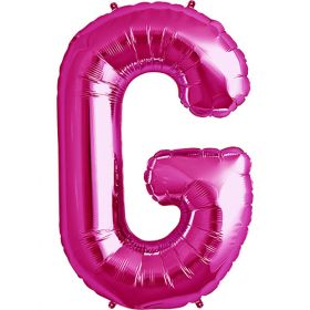 34 inch Northstar Magenta Letter G Foil Balloon