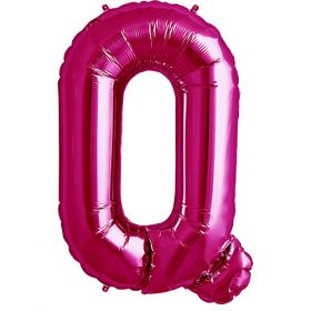 34 inch Northstar Letter Q - Magenta Foil Balloon