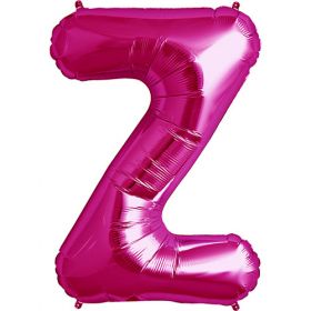 34 inch Northstar Magenta Letter Z Foil Mylar Balloon