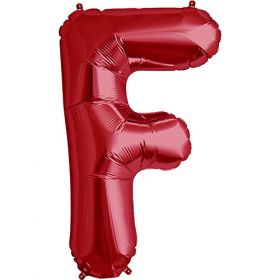 34 inch Red Letter F Foil Mylar Balloon