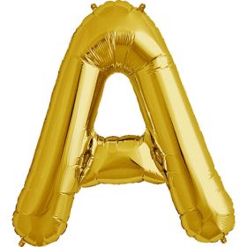 34 inch Kaleidoscope Gold Letter A Foil Mylar Balloon