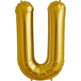 34 inch Kaleidoscope Gold Letter U Foil Mylar Balloon