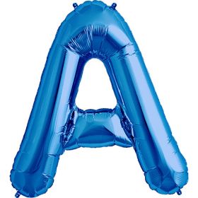 34 inch Kaleidoscope Blue Letter A Foil Balloon