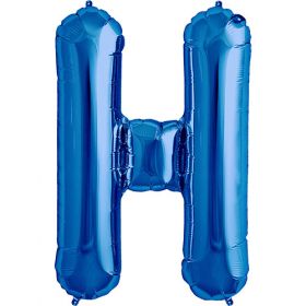 34 inch Kaleidoscope Blue Letter H Foil Balloon