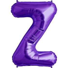 34 inch Purple Letter Z Foil Mylar Balloon