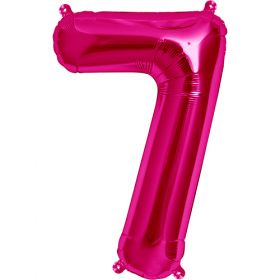 16 inch Northstar Magenta Number 7 Foil Mylar Balloon