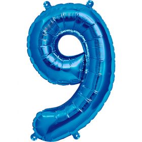 16 inch Northstar Blue Number 9 Foil Mylar Balloon