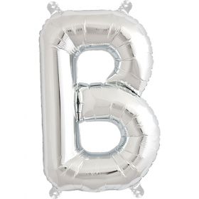 16 inch Northstar Silver Letter B Foil Mylar Balloon