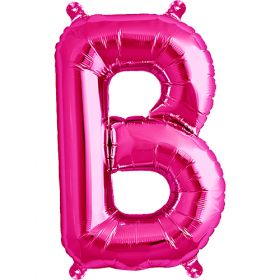 16 inch Northstar Magenta Letter B Foil Mylar Balloon