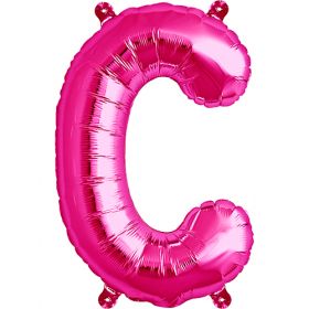 16 inch Northstar Magenta Letter C Foil Mylar Balloon