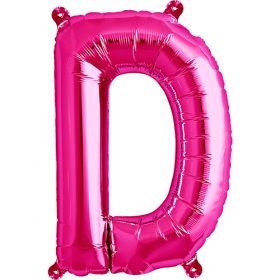 16 inch Northstar Magenta Letter D Foil Mylar Balloon