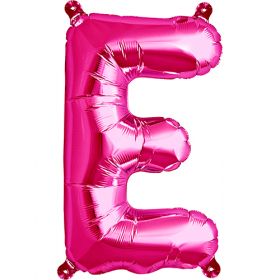 16 inch Northstar Magenta Letter E Foil Mylar Balloon