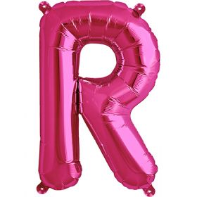 16 inch Northstar Magenta Letter R Foil Mylar Balloon