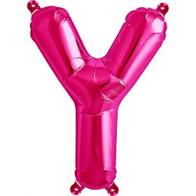 16 inch Northstar Magenta Letter Y Foil Mylar Balloon