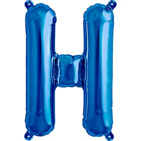 16 inch Northstar Blue Letter H Foil Mylar Balloon