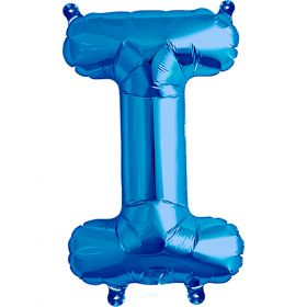 16 inch Northstar Blue Letter I Foil Mylar Balloon