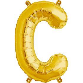 16 inch Northstar Gold Letter C Foil Mylar Balloon