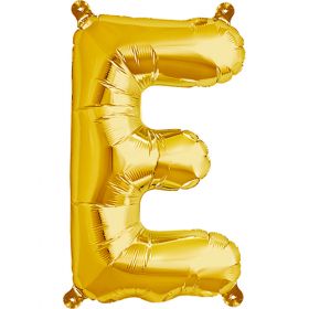 16 inch Northstar Gold Letter E Foil Mylar Balloon