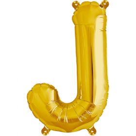 16 inch Northstar Gold Letter J Foil Mylar Balloon