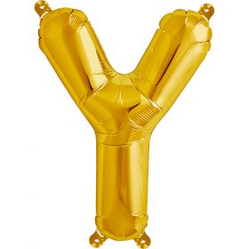 16 inch Northstar Gold Letter Y Foil Mylar Balloon