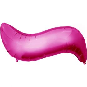 34 Inch Northstar Magenta Tilde Foil Mylar Balloon