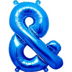 16 inch Northstar Blue Ampersand Foil Mylar Balloon