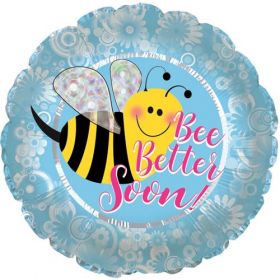 18 inch Bee Better Soon Circle Foil Mylar Balloon