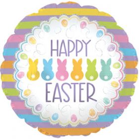 18 inch CTI Happy Easter Peeps Foil Balloon - flat