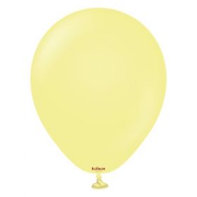 5 inch Kalisan Macaron Yellow Latex Balloons - 100 CT