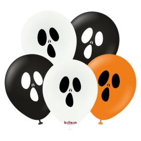 12 inch Kalisan Halloween Face 1 Latex Balloons 25 ct