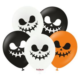 12 inch Kalisan Halloween Face 2 Latex Balloons 25 ct