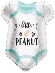 18 inch Blue Little Peanut Onesie Shape Foil Mylar Balloon