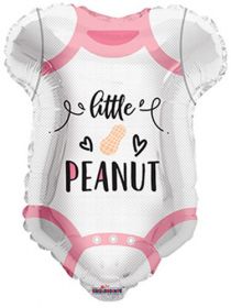 18 inch Pink Little Peanut Onesie Shape Foil Mylar Balloon