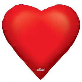 28 inch Red Poker Heart Shape Foil Mylar Balloon