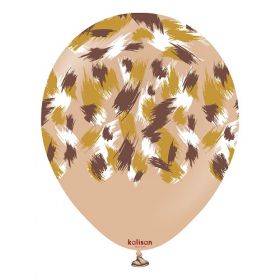 12 inch Kalisan Safari Savanna Printed Latex Balloons - Desert Sand - 25ct