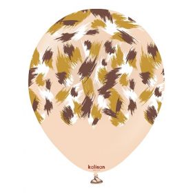 12 inch Kalisan Safari Savanna Printed Latex Balloons - Blush - 25ct