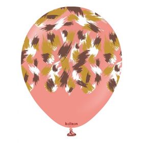 12 inch Kalisan Safari Savanna Printed Latex Balloons - Coral - 25ct