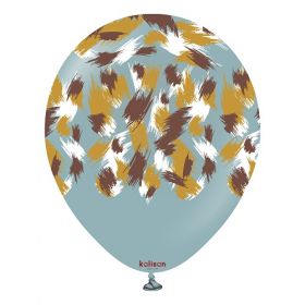 12 inch Kalisan Safari Savanna Printed Latex Balloons - Storm - 25ct