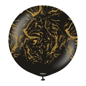 24 inch Kalisan Nebula Print Black Latex Balloons - 1 ct