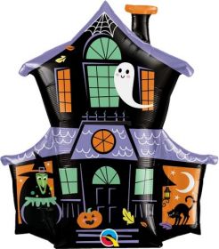 37 inch Qualatex Haunted House Shape Foil Balloon