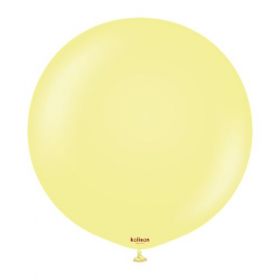 24 inch Kalisan Macaron Yellow Latex Balloons - 2 CT