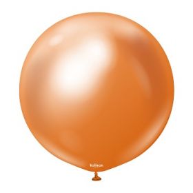 24 inch Kalisan Copper Mirror Chrome Latex Balloons - 2 CT