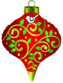 36 inch CTI Christmas Ornament Shape Foil Balloon