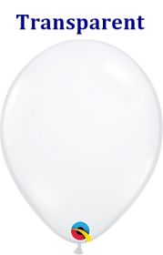 11 inch Qualatex Diamond Clear Latex Balloons - 100 count