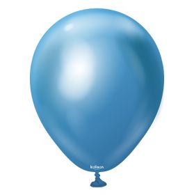 5 inch Kalisan Blue Mirror Chrome Latex Balloons - 100 CT